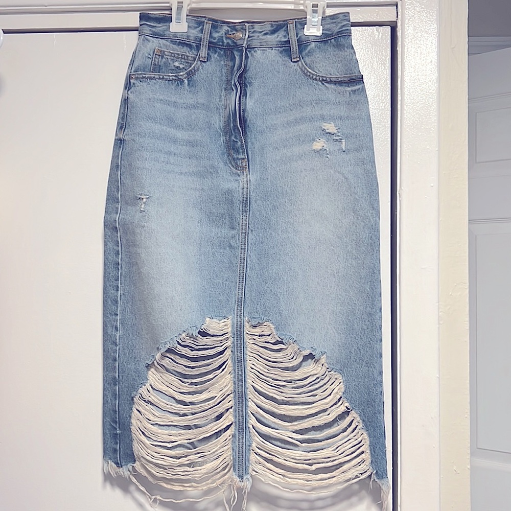 COPY - Denim Midi Skirt